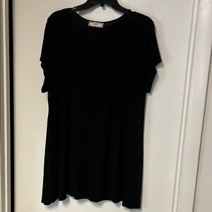 Elegant Black Short Sleeve Women's Top